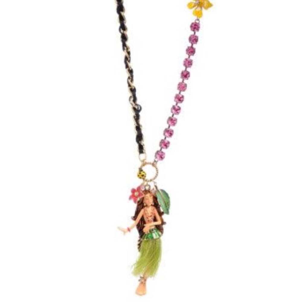 Betsey Johnson hula girl Necklace
